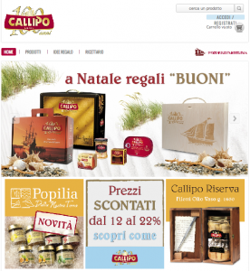 home page nuovo sito e-commerce tonno callipo