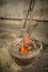 SGFE's char-briquettes burning 1