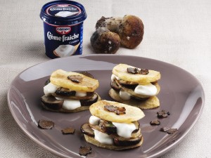 patate con cameo creme fraiche,funghi e tartufo