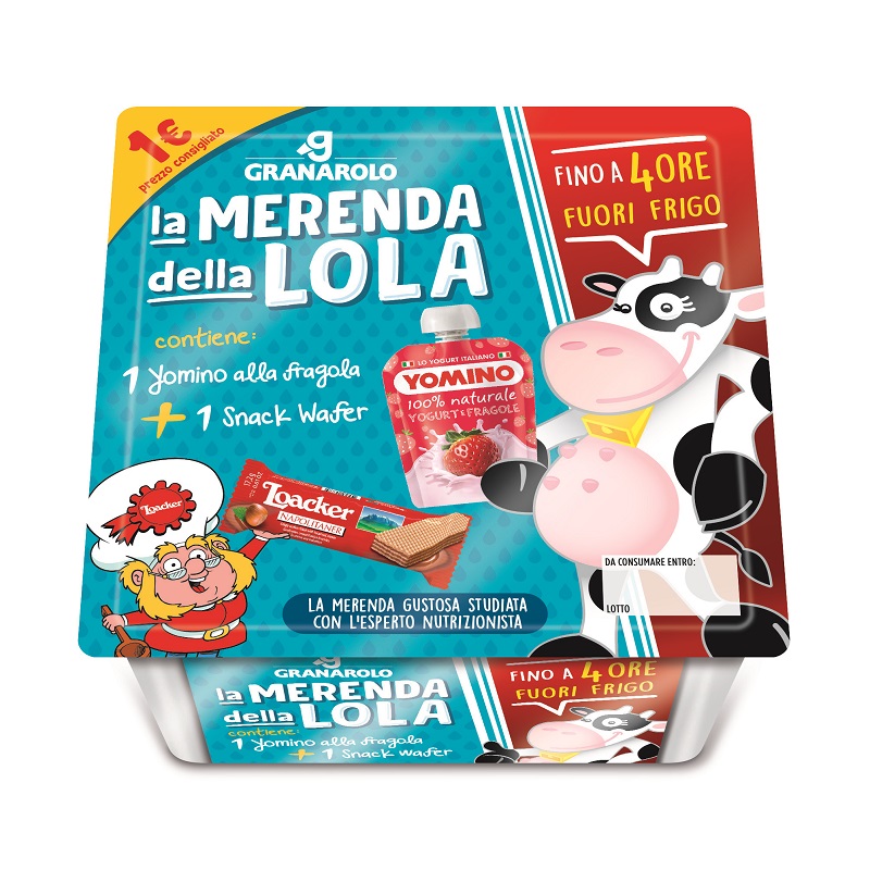 Granarolo lancia la novità La Merenda della Lola,in collaborazione con gli  storici brand Loacker e Yoga