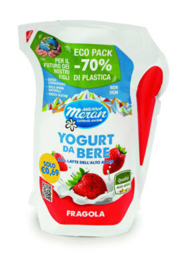 Yogurt da bere Meran: ecco l'Ecopack con il 70% di plastica in meno