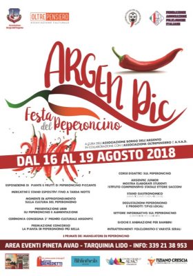 Saranno presentati in anteprima a Roma il programma della Festa del Peperoncino e del Premio Culturale ArgenPic 2018