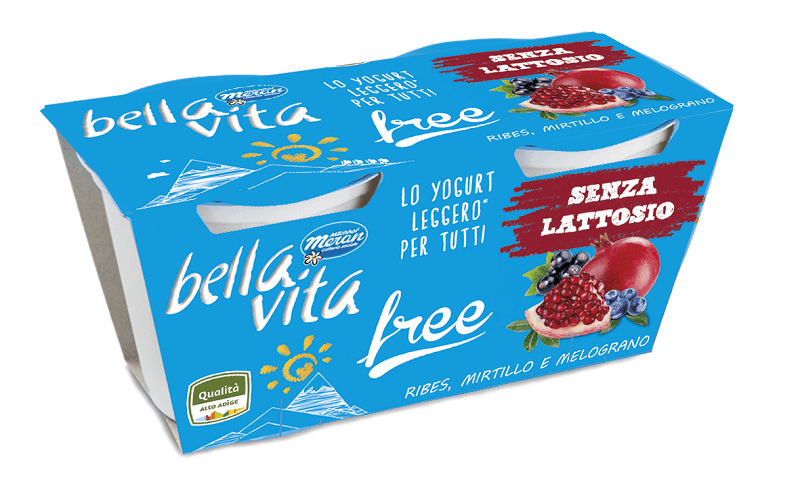 Linea Bella Vita Free di Latteria Merano: Gli yogurt senza lattosio leggeri e genuini