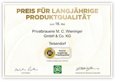 Birre: Wieninger Bier, qualità certificata DLG