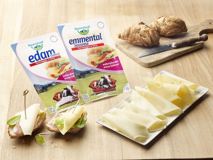 Bayernland presenta i formaggi affettati Edam ed Emmental senza lattosio