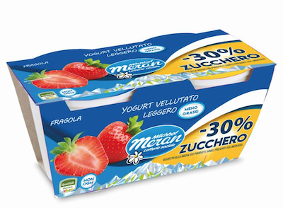 Latteria Merano presenta il primo yogurt vellutato con -30% di zucchero