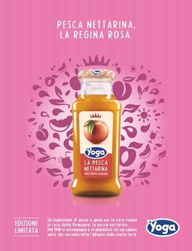 Yoga Pesca Nettarina, per la Notte Rosa un succo di frutta speciale in limited edition