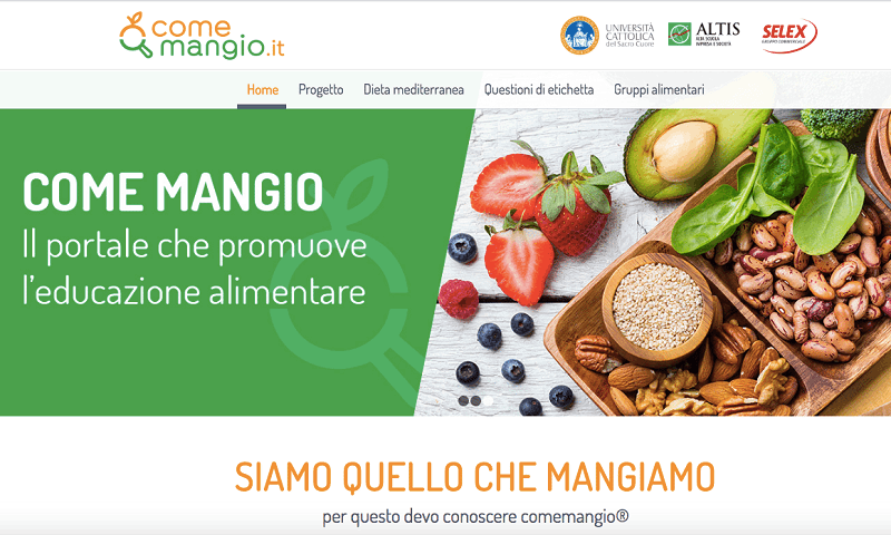 Selex Gruppo Commerciale sostiene il nuovo progetto di educazione alimentare di Università Cattolica ALTIS Nasce comemangio.it