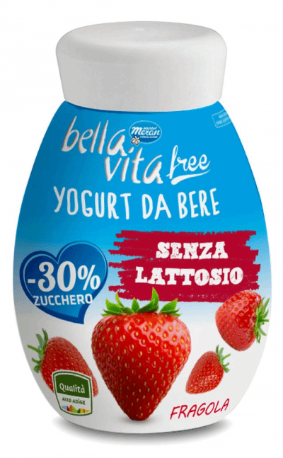 Latteria Merano - In arrivo il nuovo yogurt da bere Bella Vita Free ai gusti fragola e banana